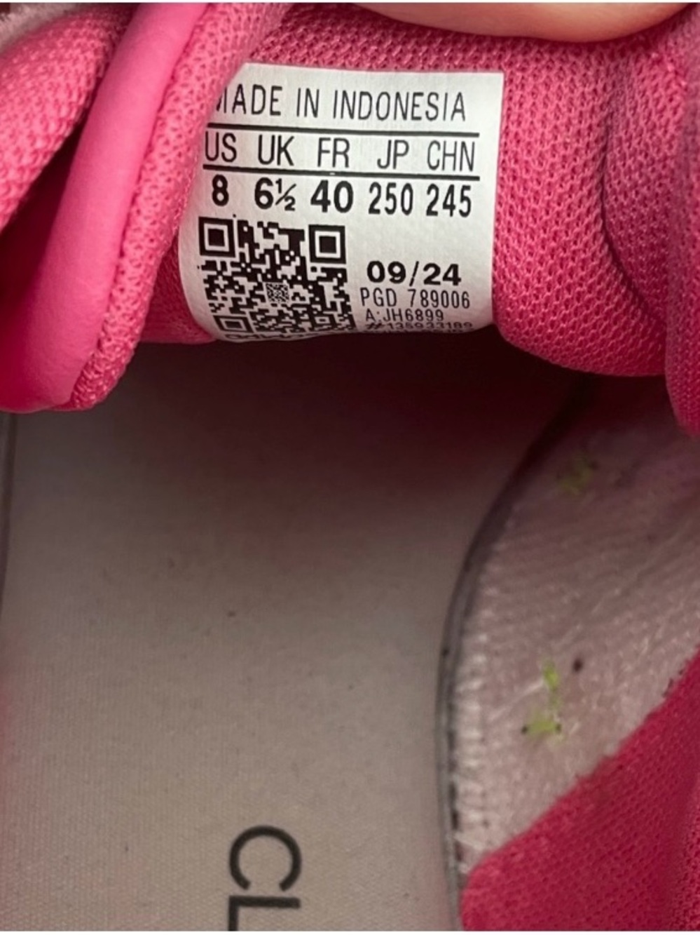 adidas Pink and Neon Yellow Women's Suede Sneakers - Picture 6 of 9